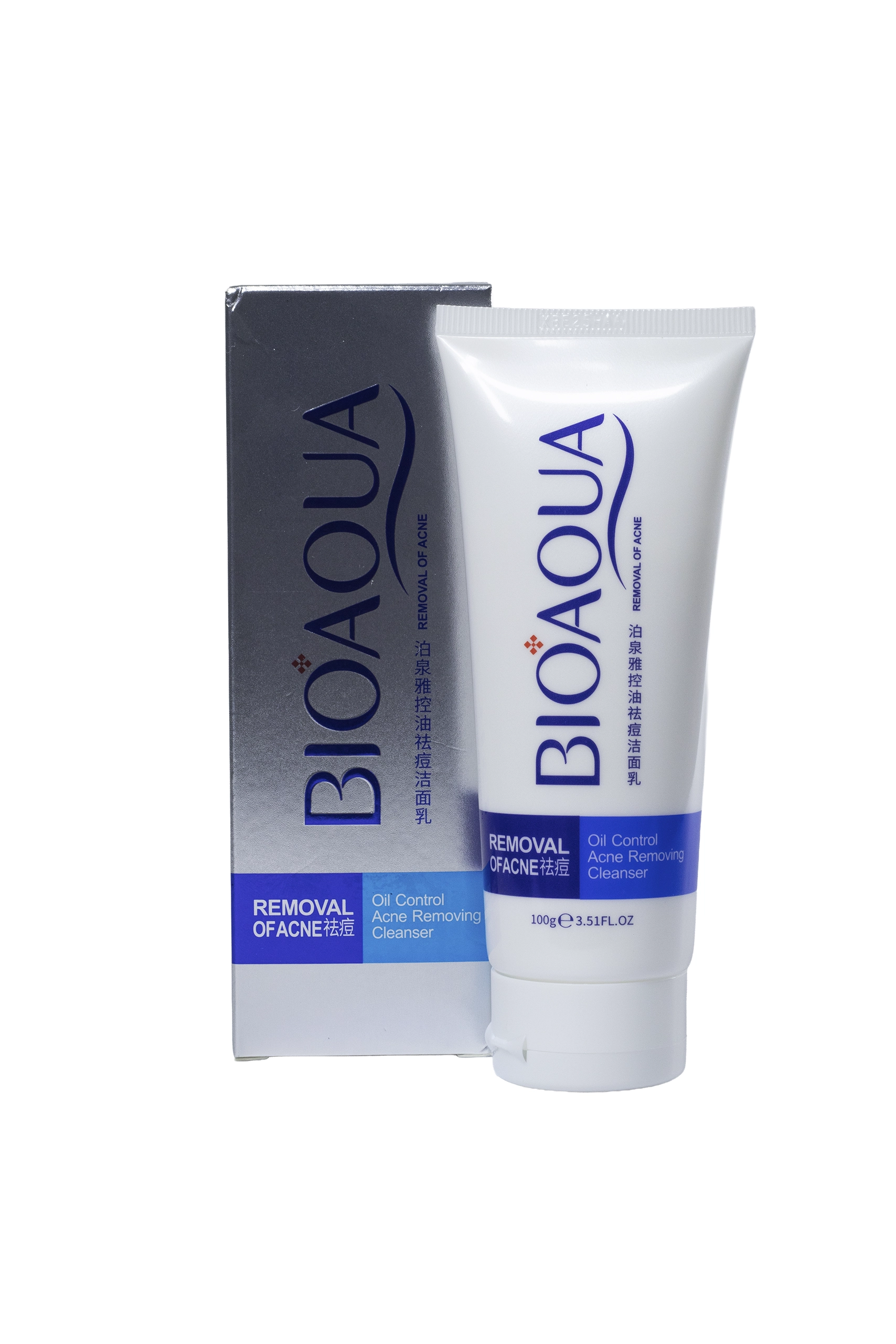 jabon antiacne Limpiador facial removedor de acné - línea piel pura, marca Bioaqua - Imagen 1