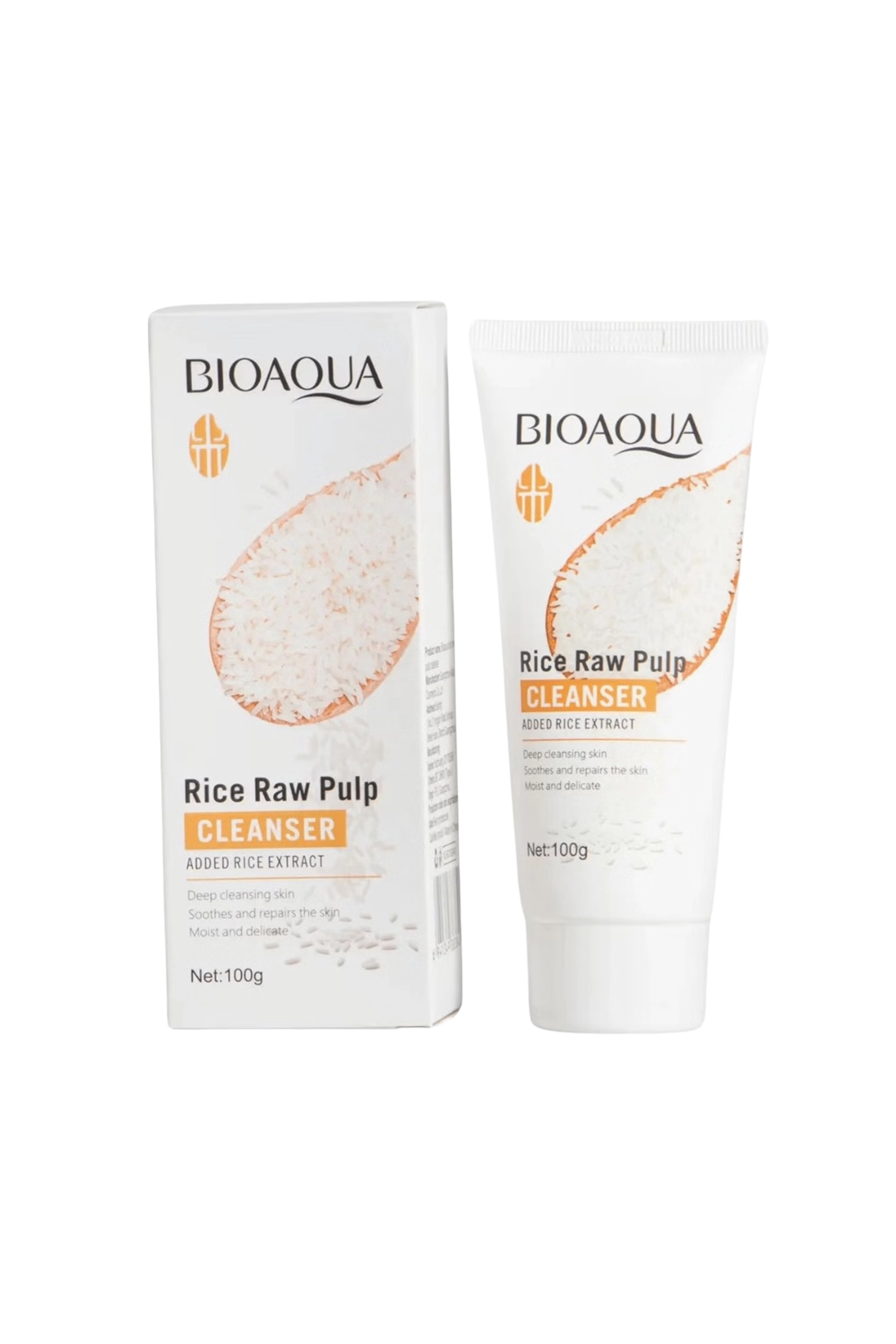 jabon de arroz Limpiador facial con extracto de arroz blanco, marca Bioaqua - Imagen 1