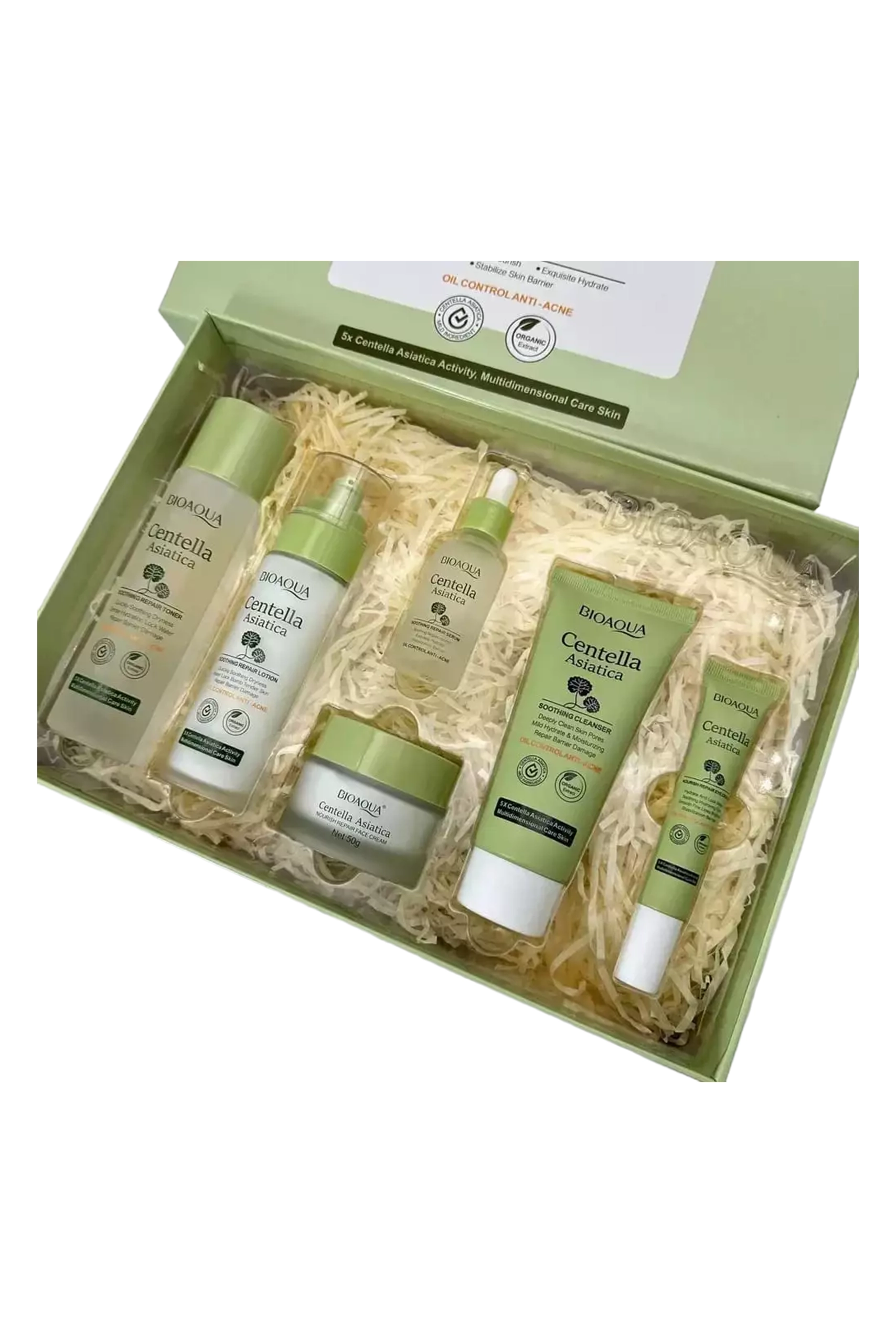 kit centella SET de Skincare, Conjunto de 6 piezas con Centella Asiática Bioaqua - Imagen 1