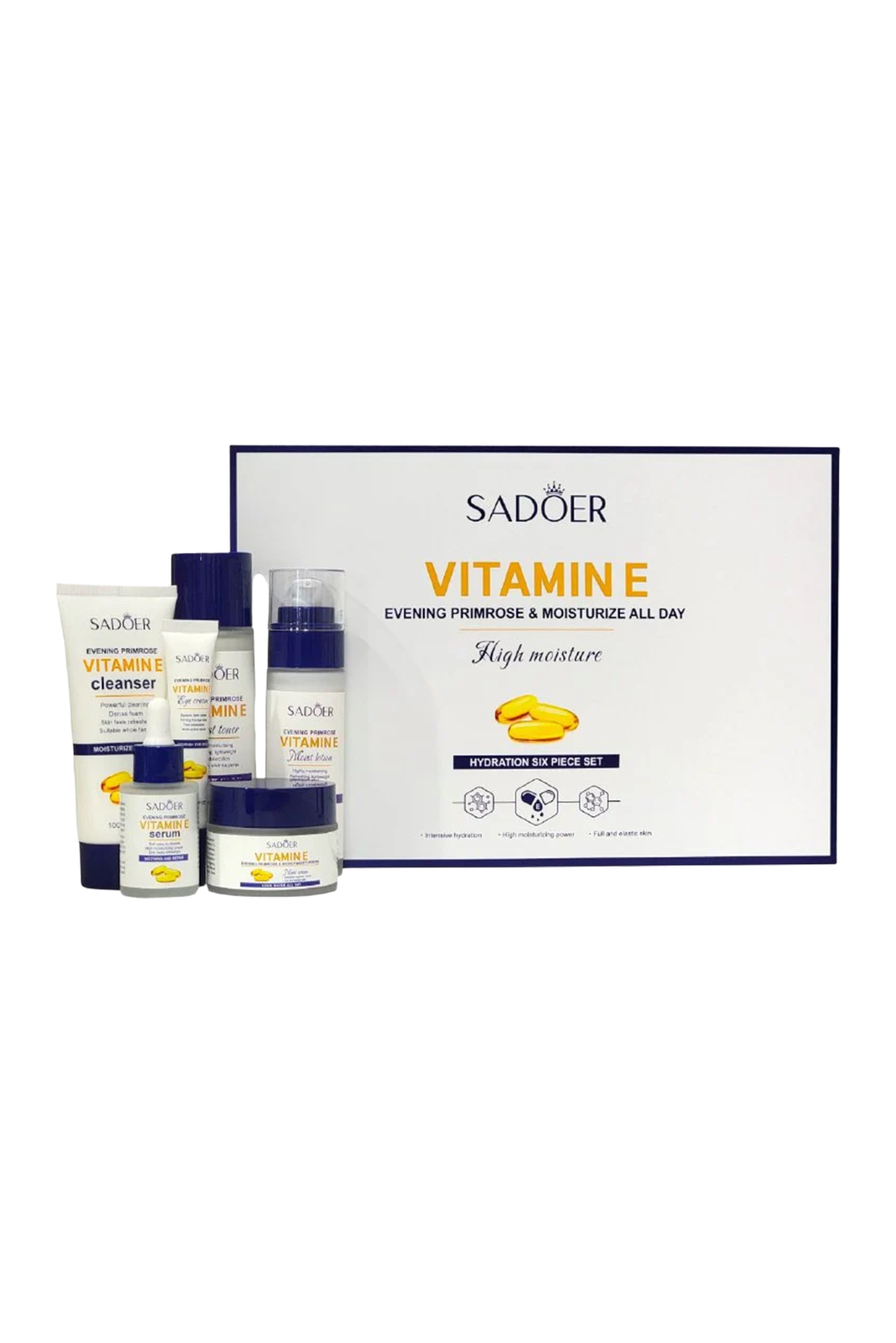 kit vitamina e SET de Skincare - reparador, hidratante, con vitamina E marca Sadoer - Imagen 1